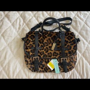 Aqua Madonna Calf Hair Messenger Bag